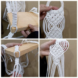 Macrame Wall Hanging Wooden Shelve