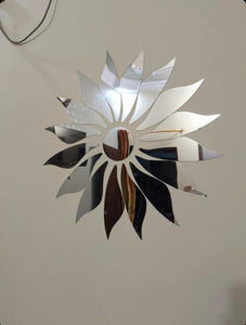 Silver Sunflower Home Decor Mirror(Acrylic)