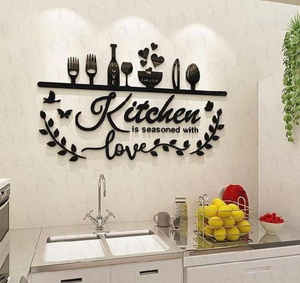 3D New Unique Design Kitchen Wooden Wall Art