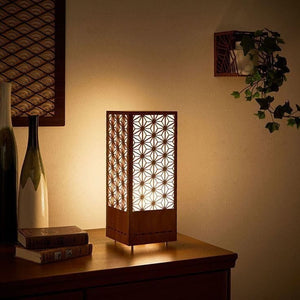 Japanese Kumiko Asanoha Pattern Lamp