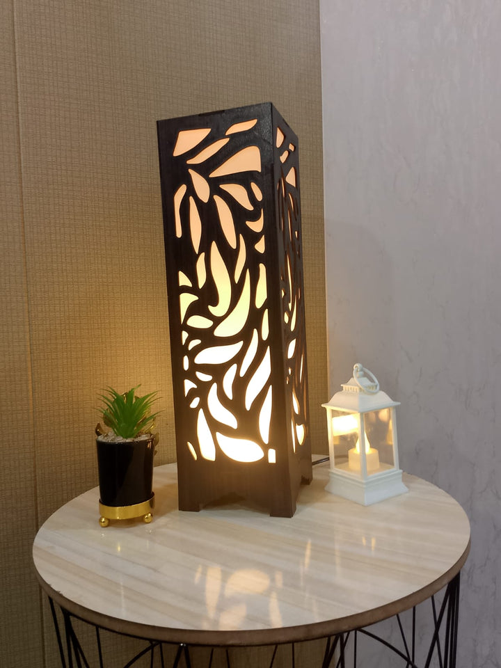 Elegant Floral Cutout Table Lamp