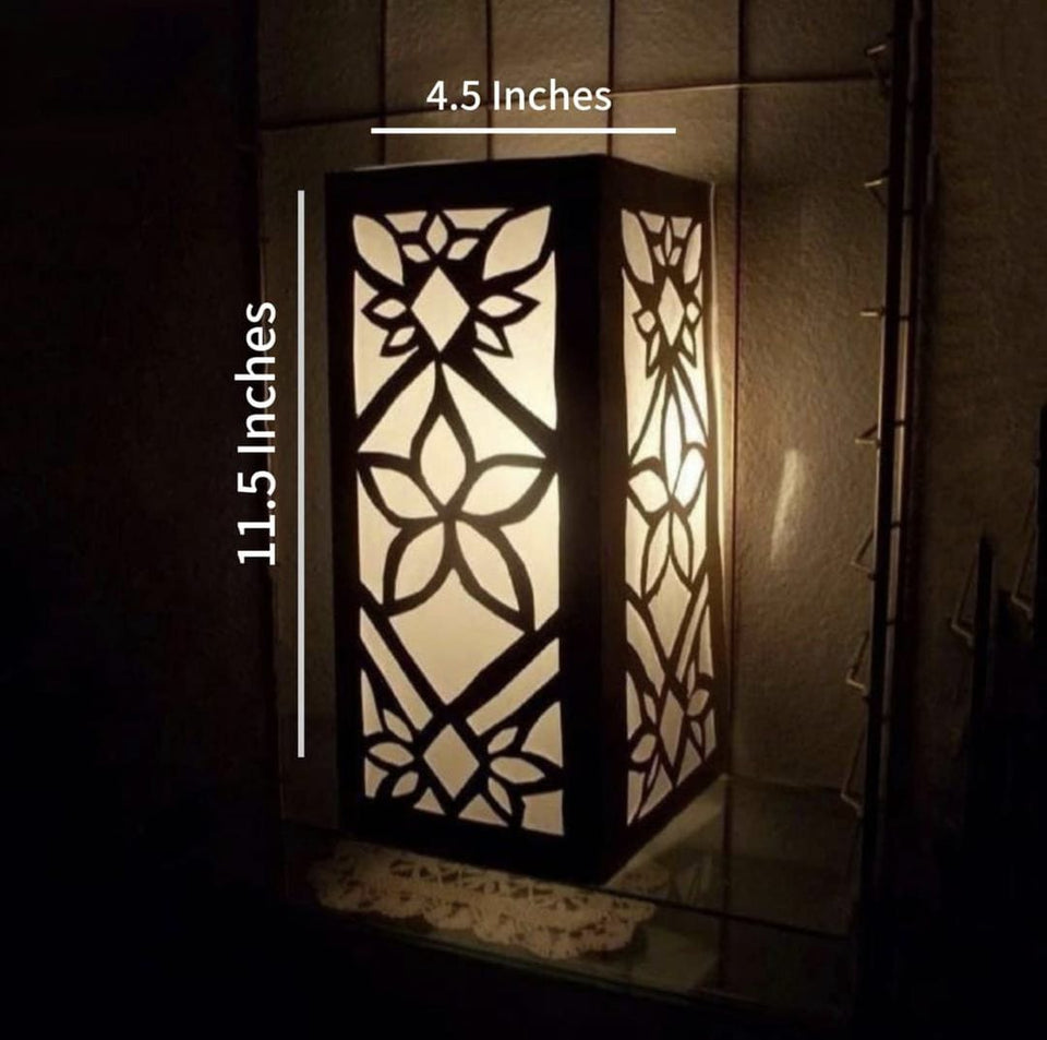 3D Wooden Floral Table Lamp