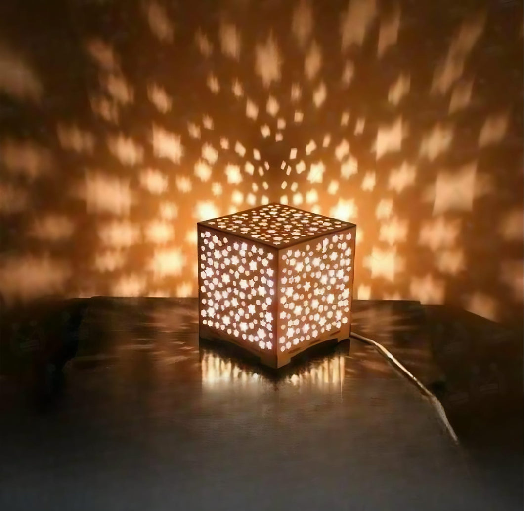 Starry Night Wooden Box Lamp