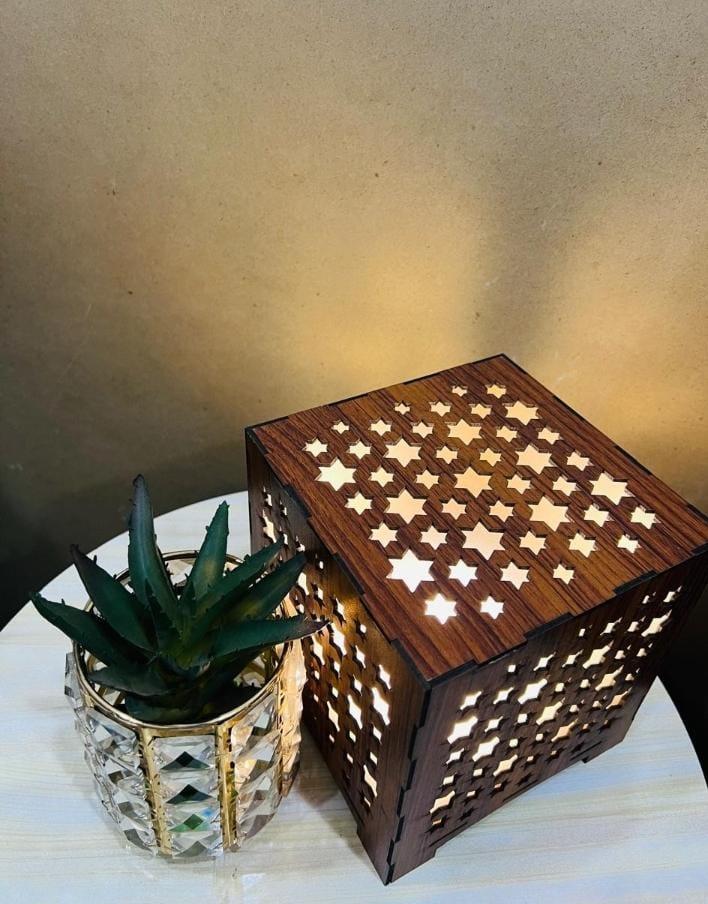 Starry Night Wooden Box Lamp