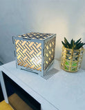 Modern Basketweave Tealight table Lamp