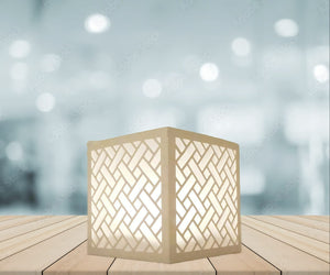 Modern Basketweave Tealight table Lamp