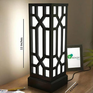 Elegant Wood-Framed Accent Lamp