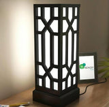 Elegant Wood-Framed Accent Lamp