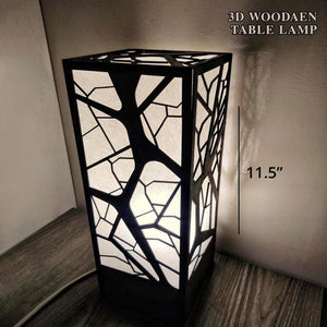 Artistic Shadow-Casting Wooden Lamp