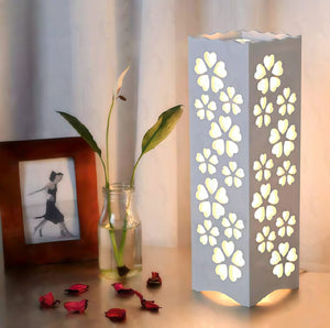 White Heart Blossom Lamp Light