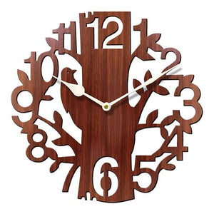 3D Tree Style Wooden Clock