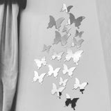 Silver Acrylic Mirror Butterflies(16 pieces)