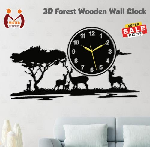 Forest Wooden Wall Clock